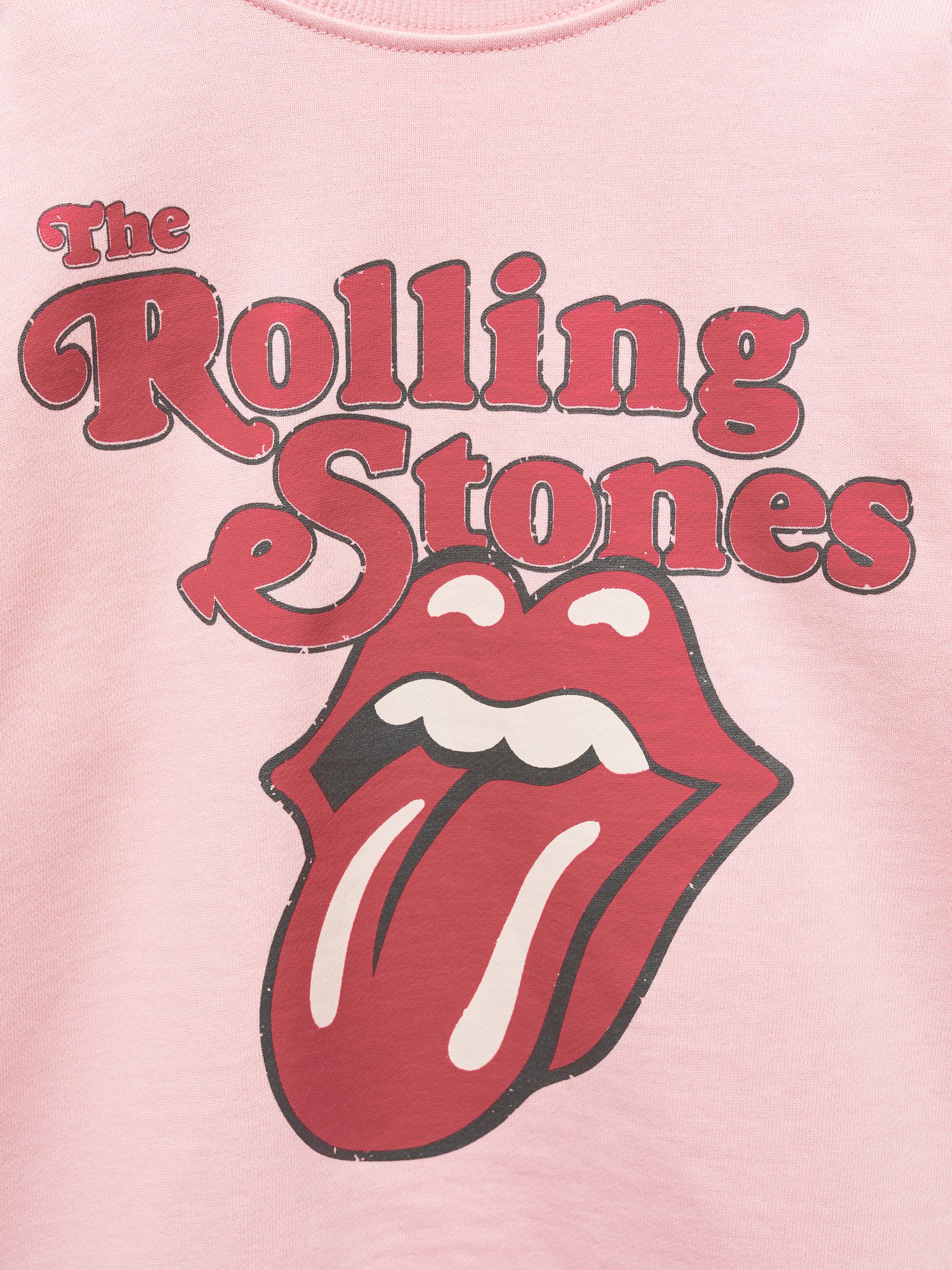 Buy Mango Kids' The Rolling Stones Sweatshirt, Light Pastel Pink Online at johnlewis.com
