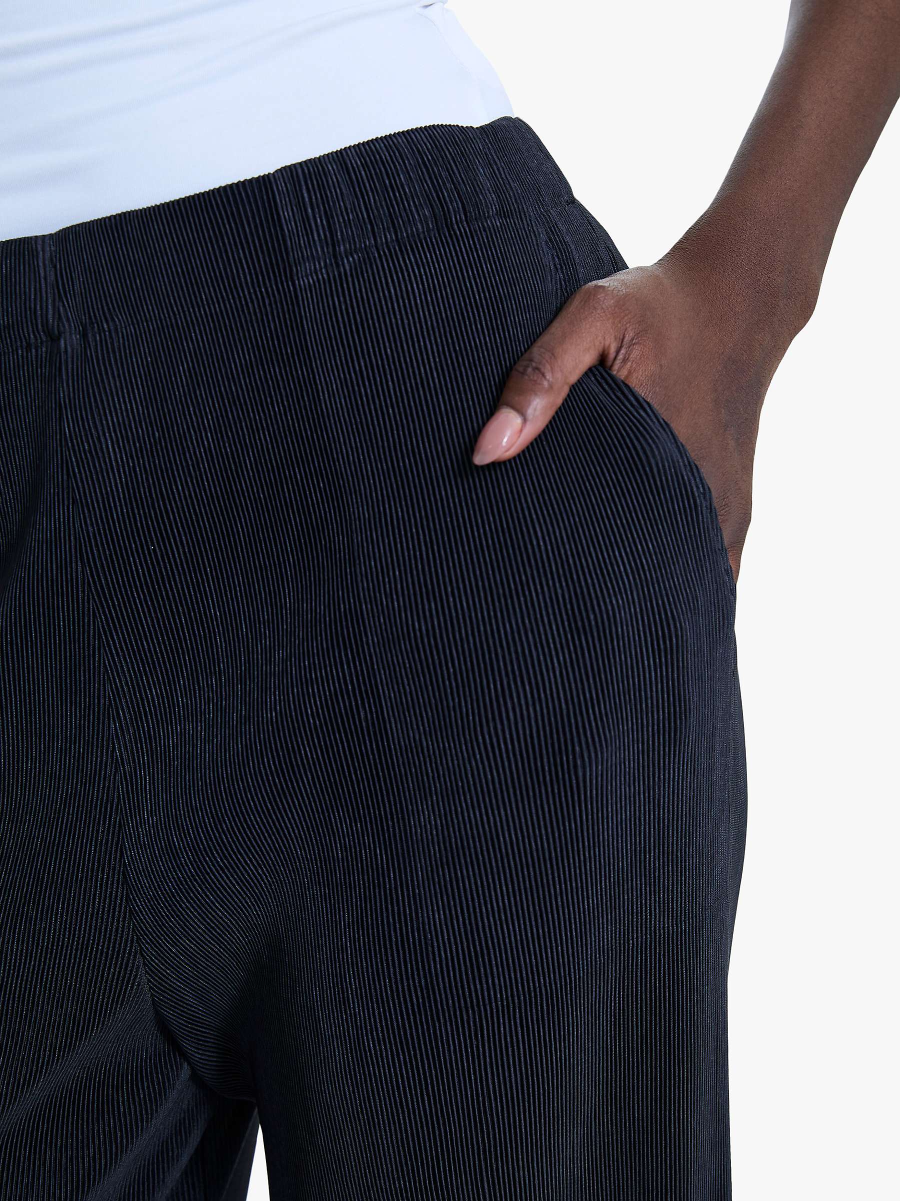 Buy James Lakeland Pleat Wide Leg Trousers, Black Online at johnlewis.com
