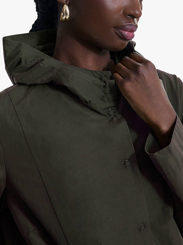 James Lakeland Hooded Raincoat, Green