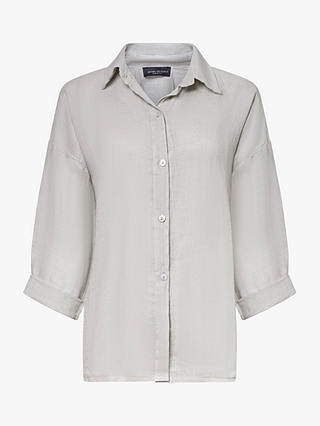James Lakeland Long Sleeve Linen Shirt, Beige