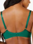 Playful Promises Ramona Strap Detail Illusion Mesh Plunge Bra, Green