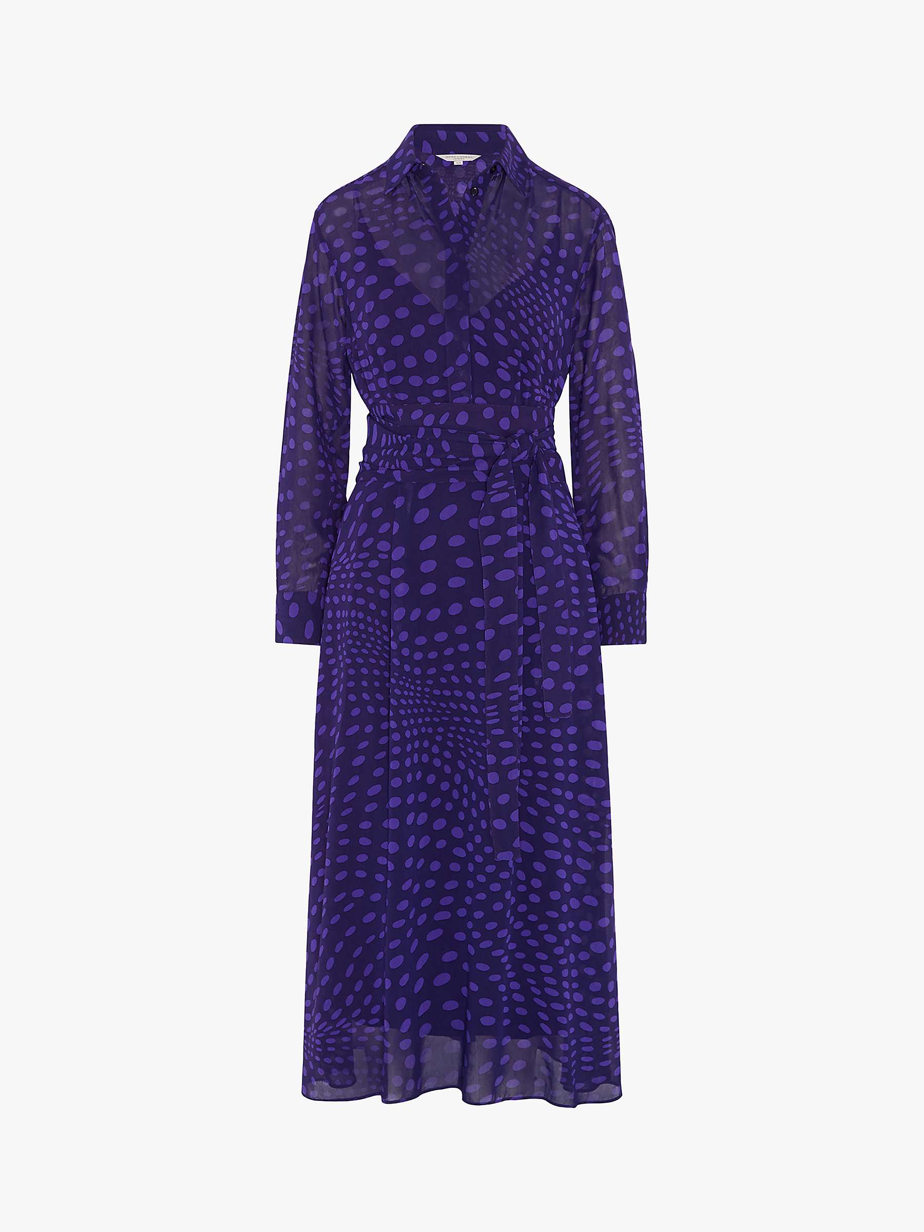 Buy Jasper Conran London Eden Spot Print Midi Shirt Dress, Purple Online at johnlewis.com