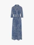 Jasper Conran London Francesca Spot Print Maxi Dress, Navy/White