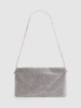 Reiss Soho Embellished Chainmail Shoulder Bag, Silver