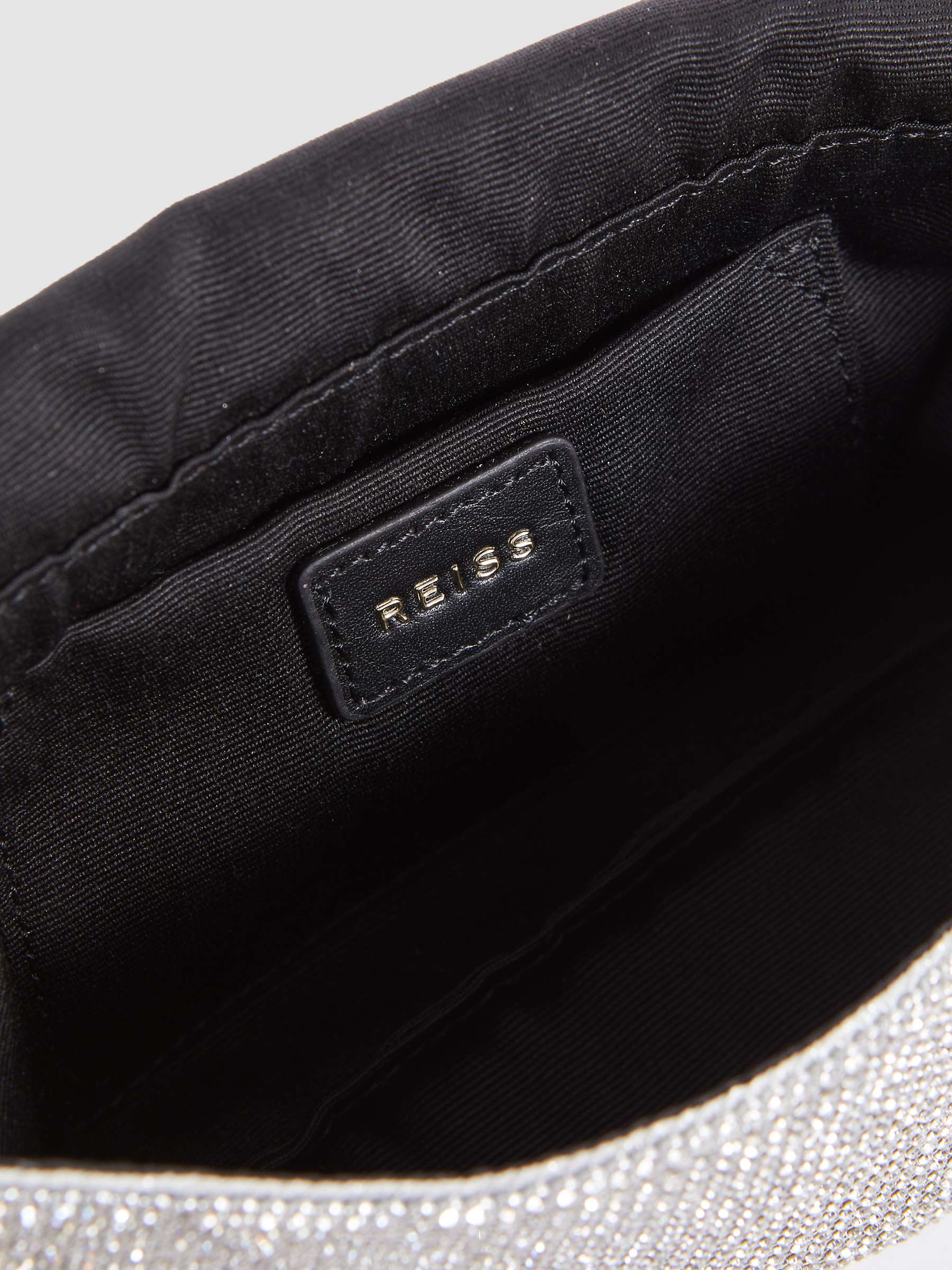 Buy Reiss Soho Embellished Chainmail Shoulder Bag, Silver Online at johnlewis.com