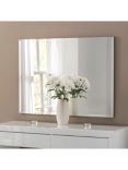 Yearn Classic Bevelled Glass Rectangular Wall Mirror, Silver