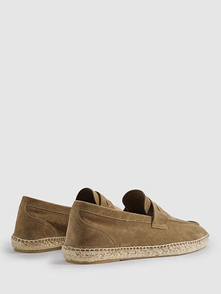 Reiss Cannes Suede Espadrille, Stone