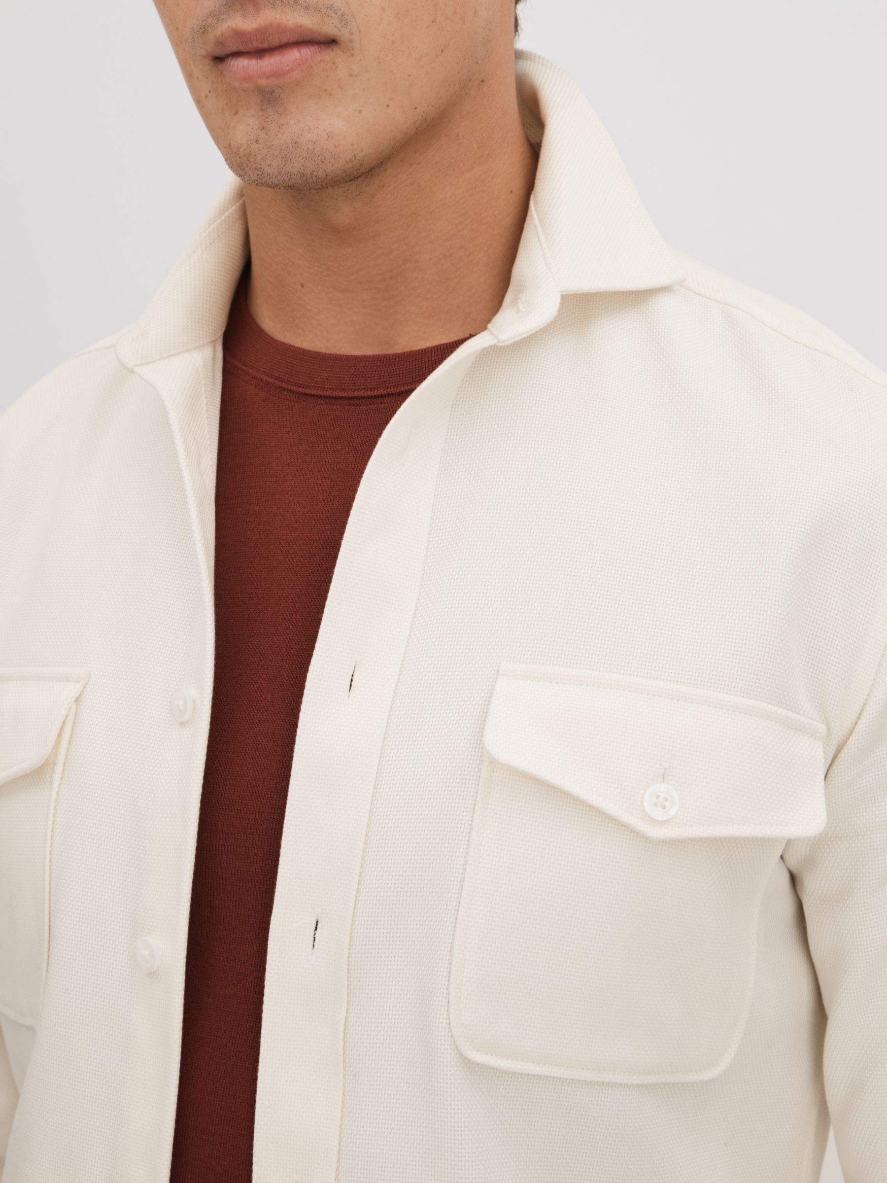 Buy Reiss Arlo Long Sleeve Textured Shirt Online at johnlewis.com
