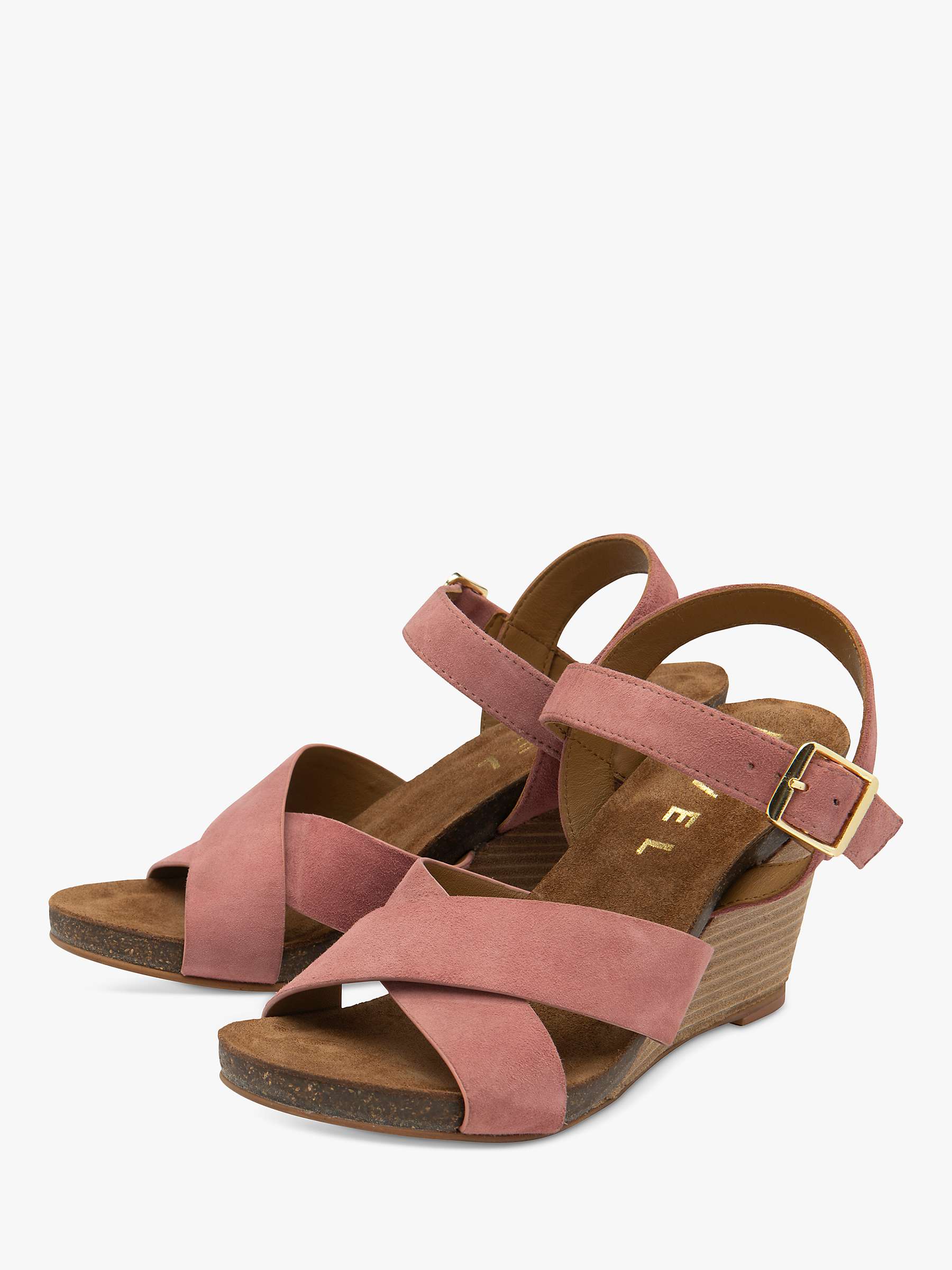 Buy Ravel Kelty Suede Wedge Sandals, Pink Online at johnlewis.com