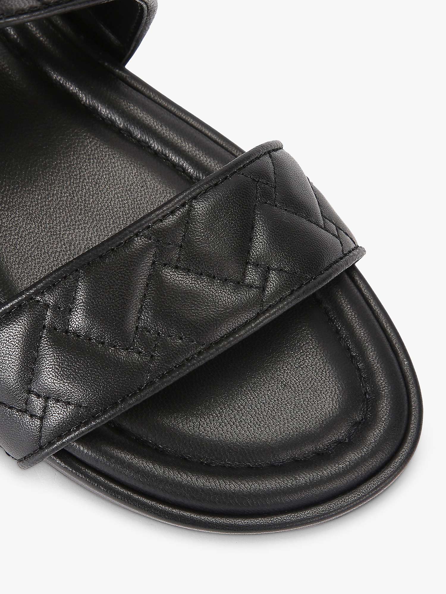Buy Kurt Geiger London Mayfair Quilted Wrap Strap Sandals, Black Online at johnlewis.com