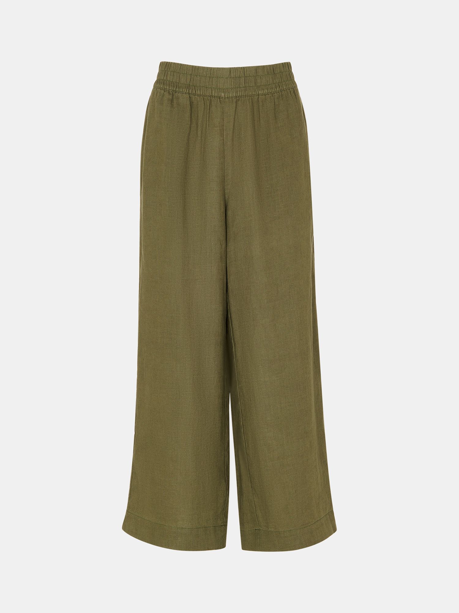 Buy Whistles Linen Pocket Trousers, Khaki Online at johnlewis.com