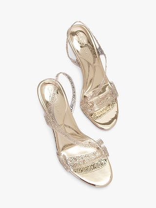 Carvela Symmetry Diamante Sandals, Gold