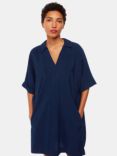 Whistles Melanie Oversized Mini Dress, Navy