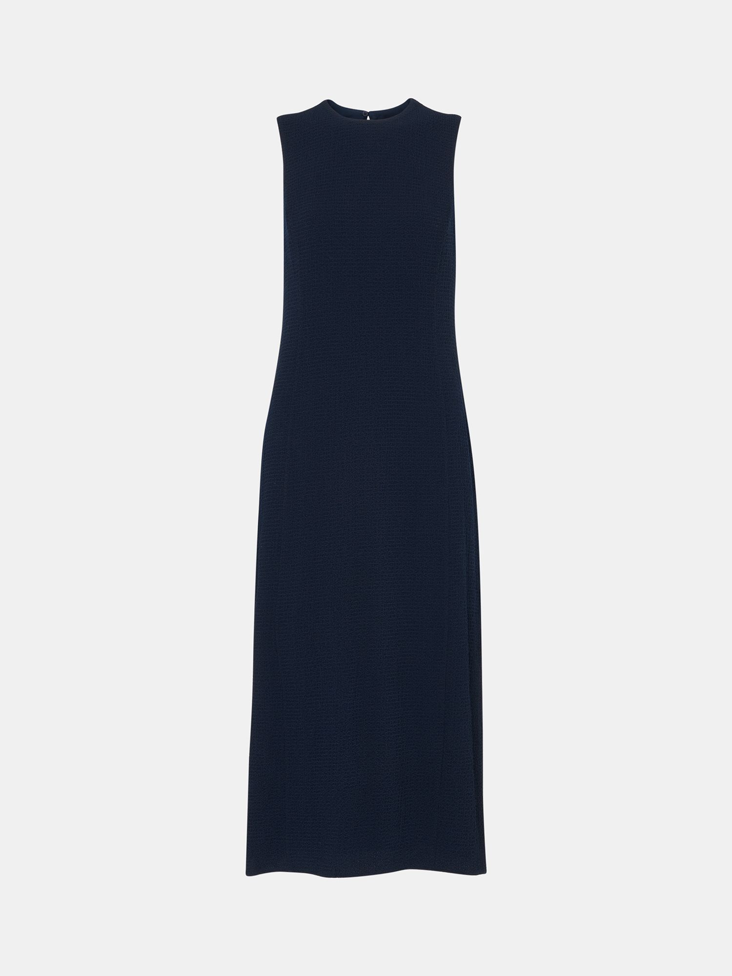 Whistles Erin Textured Midi Dress, Navy