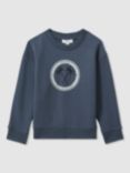 Reiss Kids' Marin Beach Club Sweatshirt, Airforce Blue