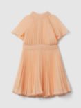 Reiss Kids' Verity Pleated Dress, Apricot