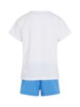 Tommy Hilfiger Kids' Flag T-Shirt & Shorts Pyjamas Set, White/Blue Spell
