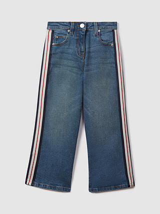 Reiss Kids' Marie Stripe Tape Jeans, Blue