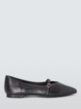 John Lewis Hearts Leather Sachetto Pointed Toe Mary Jane Ballerina Pumps