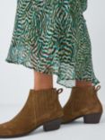 AND/OR Portus Suede Cropped Almond Toe Western Boots, Golden Tan