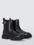 John Lewis Rattle Leather Cleated Sole Chelsea Buckle Ankle Boots