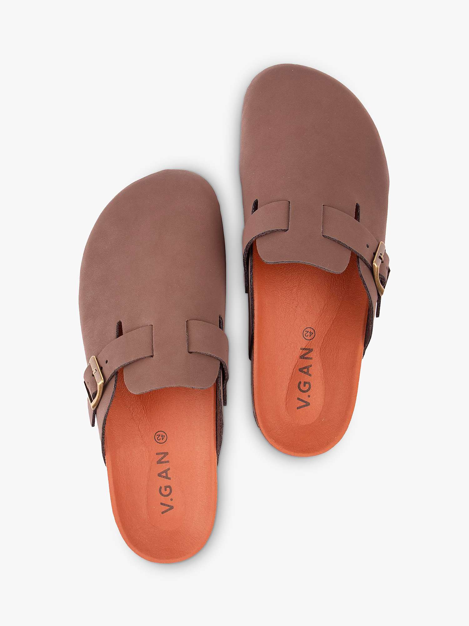 Buy V.GAN Vegan Taro Footbed Mule Sandals, Tan Online at johnlewis.com