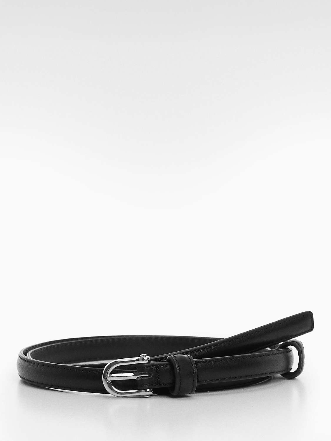 Buy Mango Lil Leather Belt, Black Online at johnlewis.com