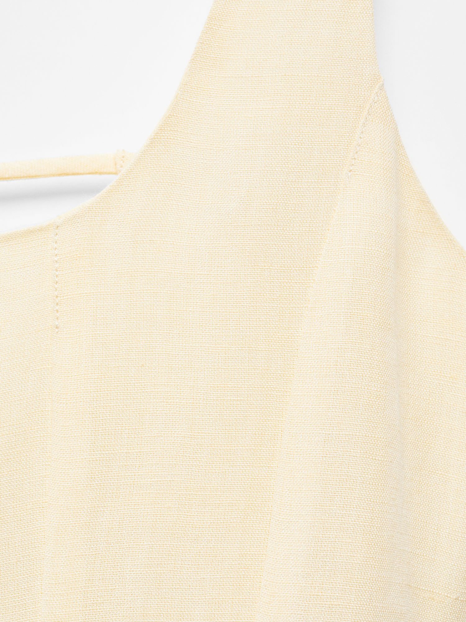 Mango France Linen Blend Midi Dress, Yellow, 10