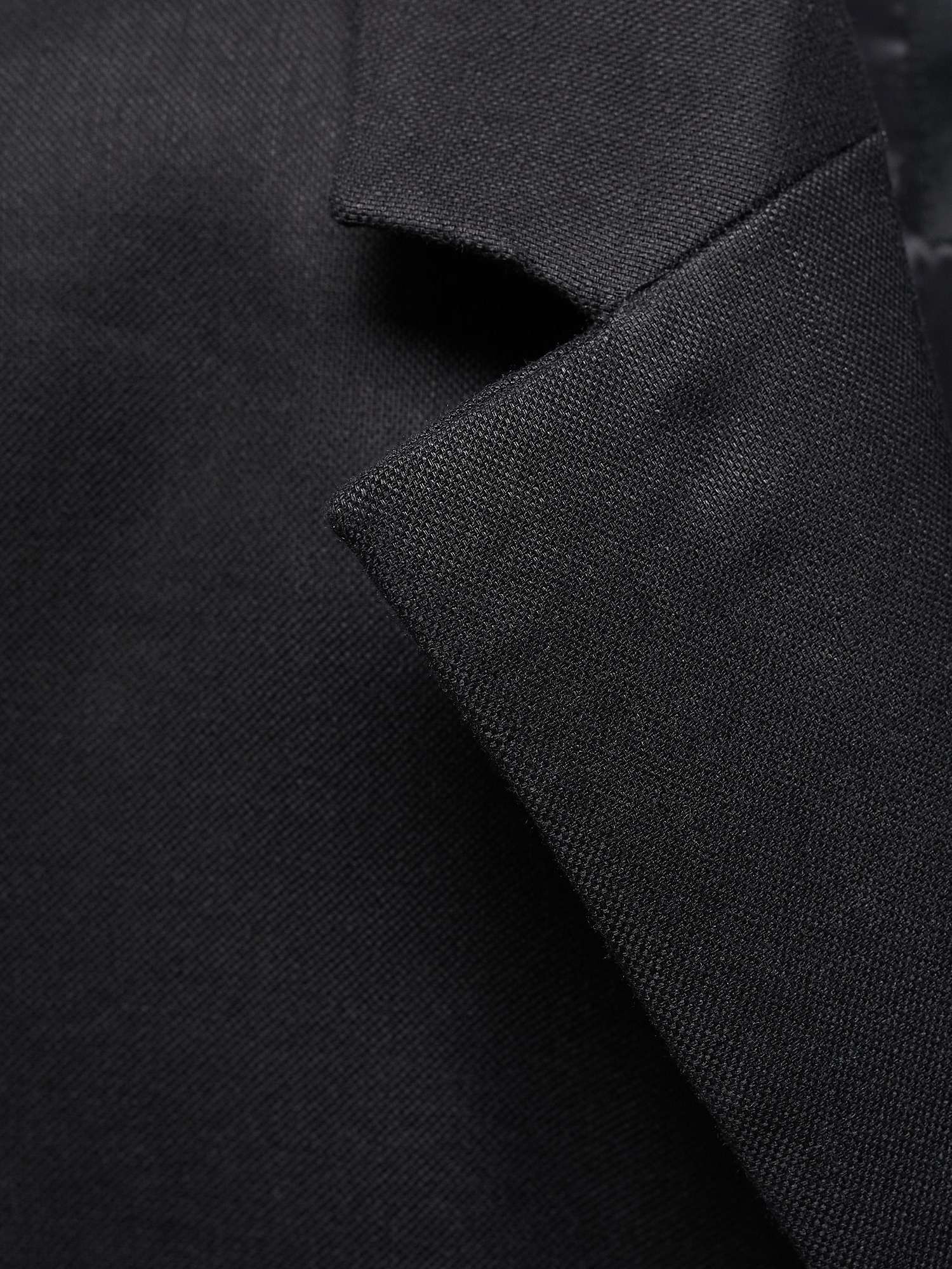 Buy Mango Lisa Linen Button Blazer, Black Online at johnlewis.com