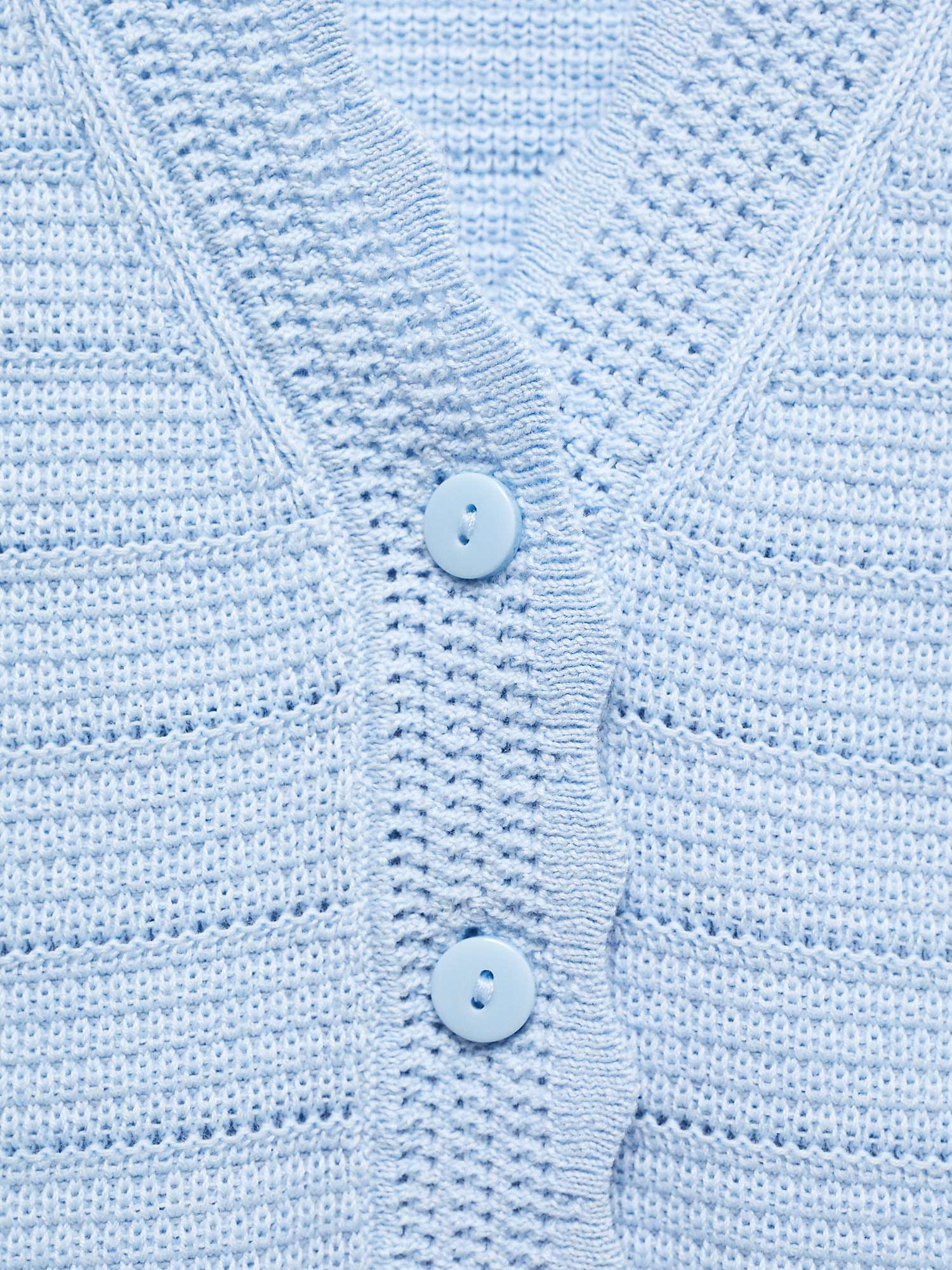 Buy Mango Mosi Openwork Knitted Vest, Light Pastel Blue Online at johnlewis.com