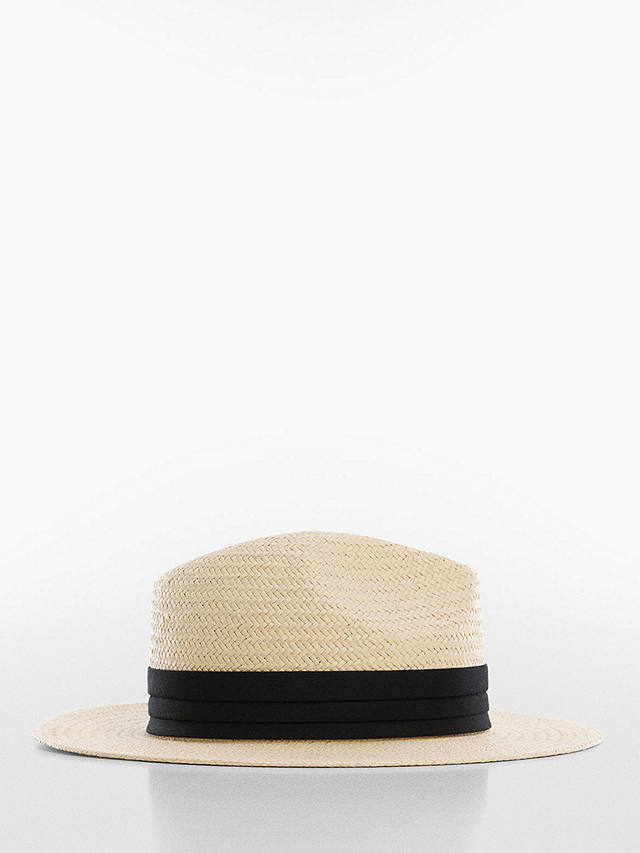 Mango City Ribbon Hat, Light Beige