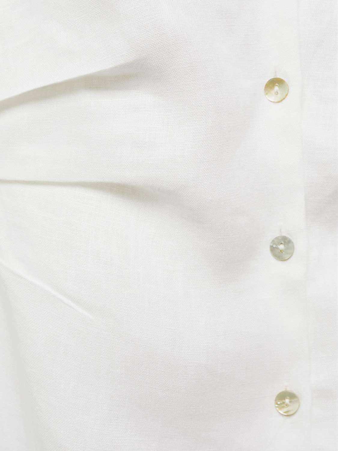 Buy Mango Belen Midi Linen Shirt Dress, Natural White Online at johnlewis.com