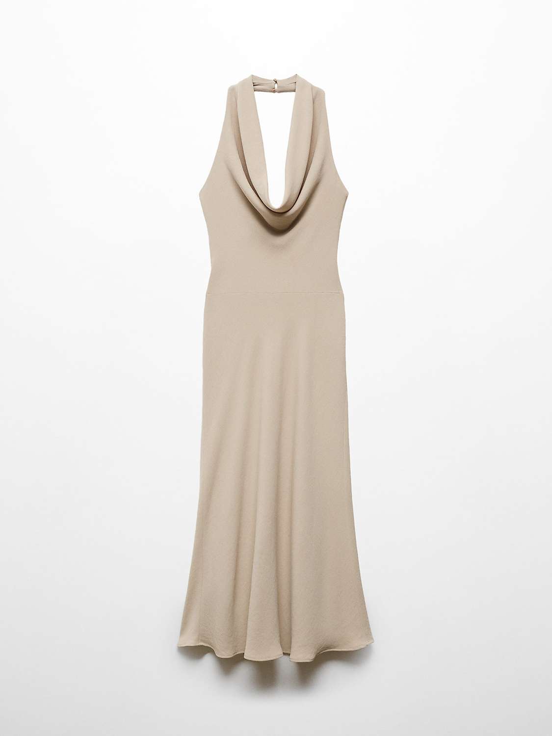 Buy Mango Azores Cowl Neck Midi Dress, Beige Online at johnlewis.com