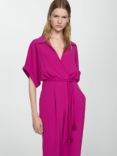 Mango Tie Waist Jumpsuit, Medium Purple