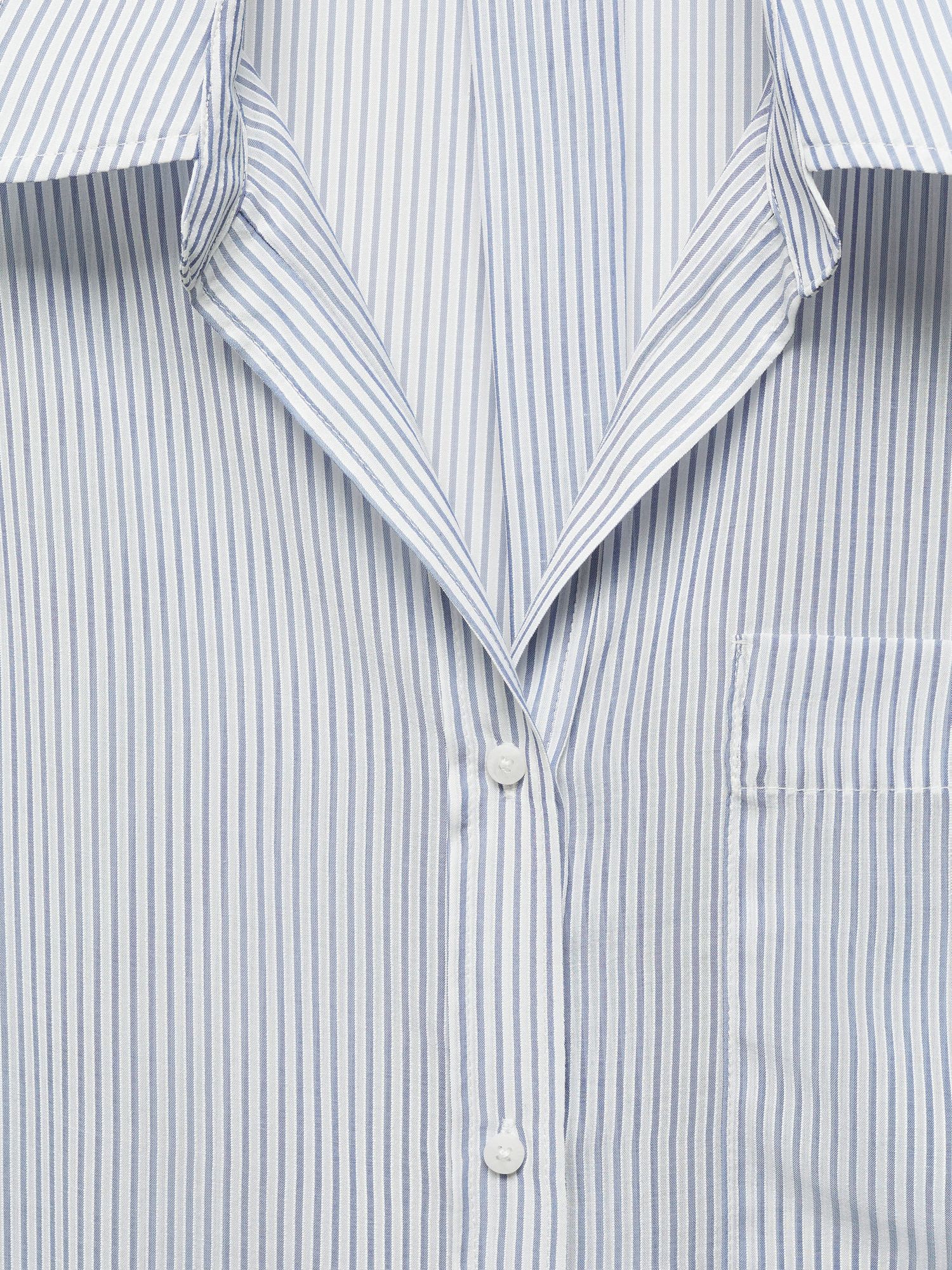 Buy Mango Pocket Stripe Shirt, Blue Online at johnlewis.com