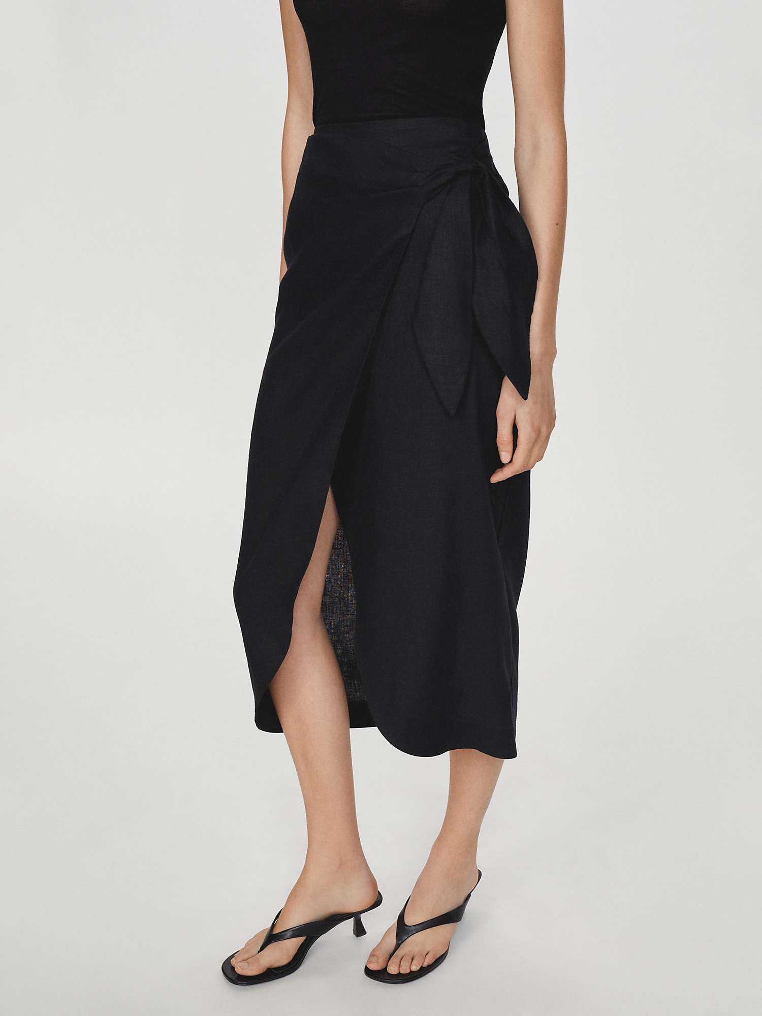 Buy Mango Pareo Linen Wrap Skirt Online at johnlewis.com
