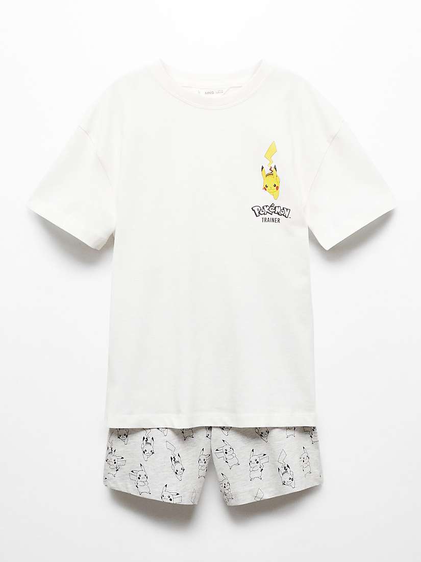 Buy Mango Kids' Pokemon Trainer Shorty Pyjamas, Medium Grey Online at johnlewis.com