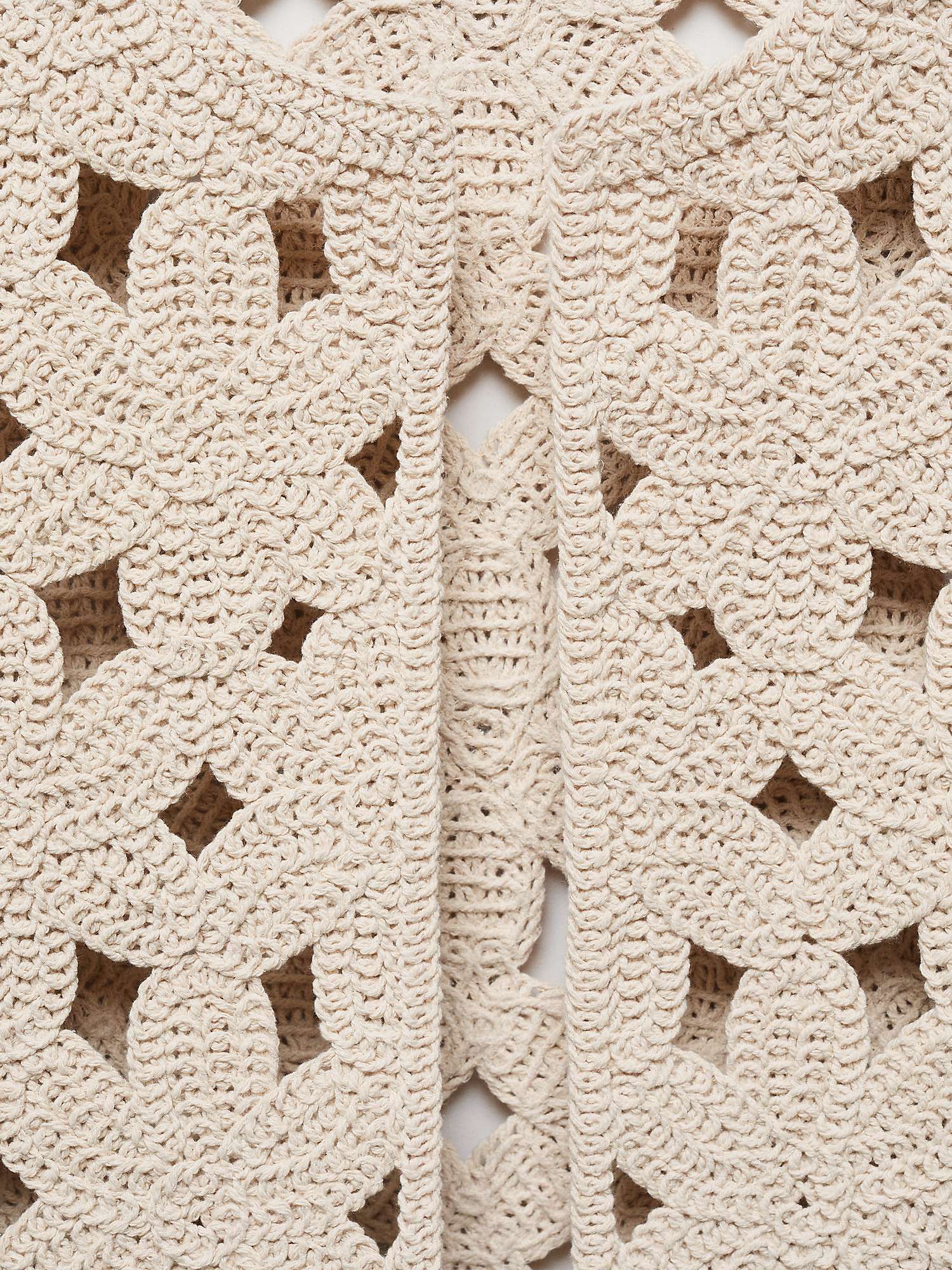 Buy Mango Isabel Crochet Openwork Cropped Jacket, Light Pastel Grey Online at johnlewis.com