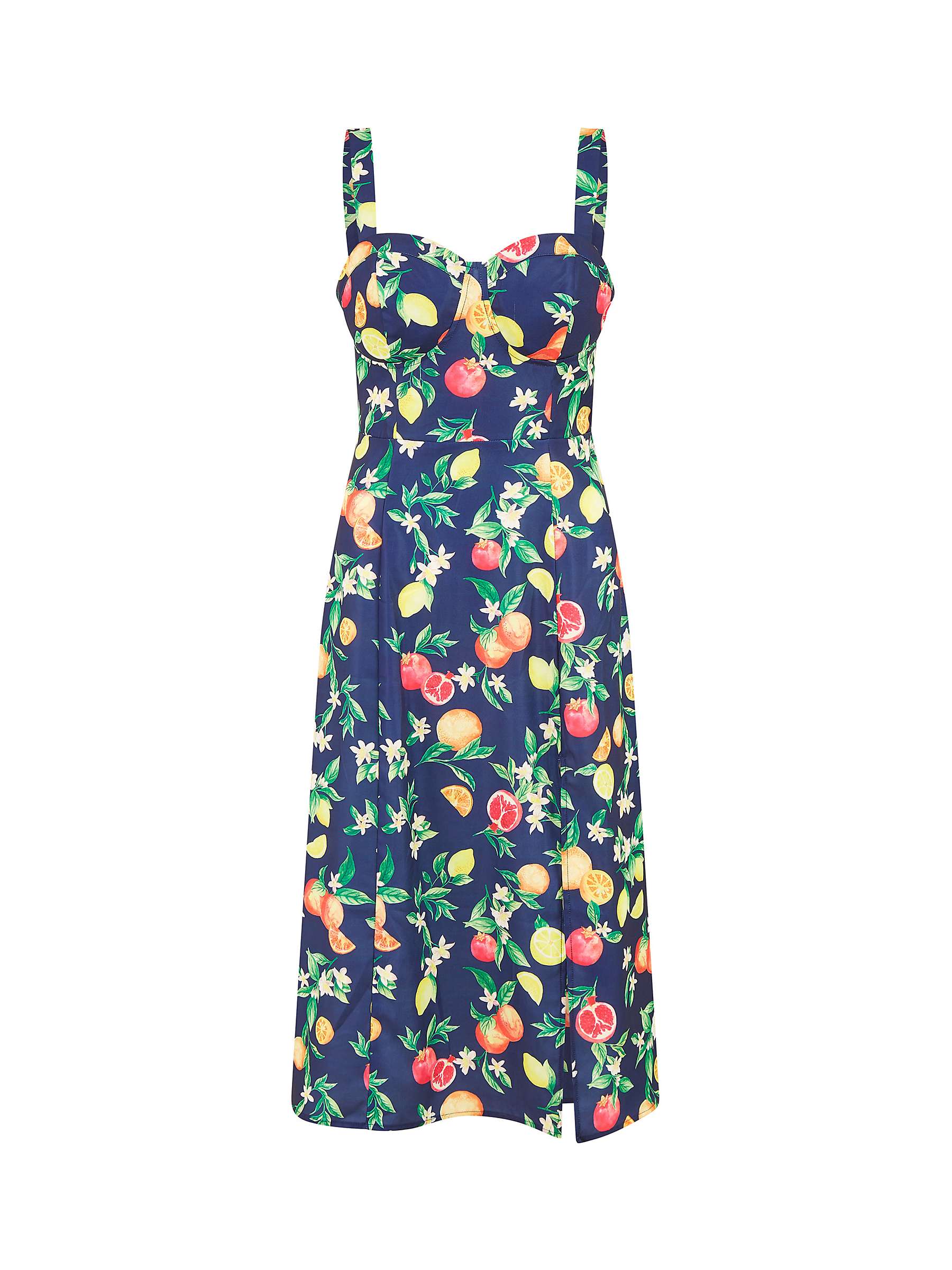 Buy Yumi Fruit Print Midi Sun Dress, Navy Online at johnlewis.com