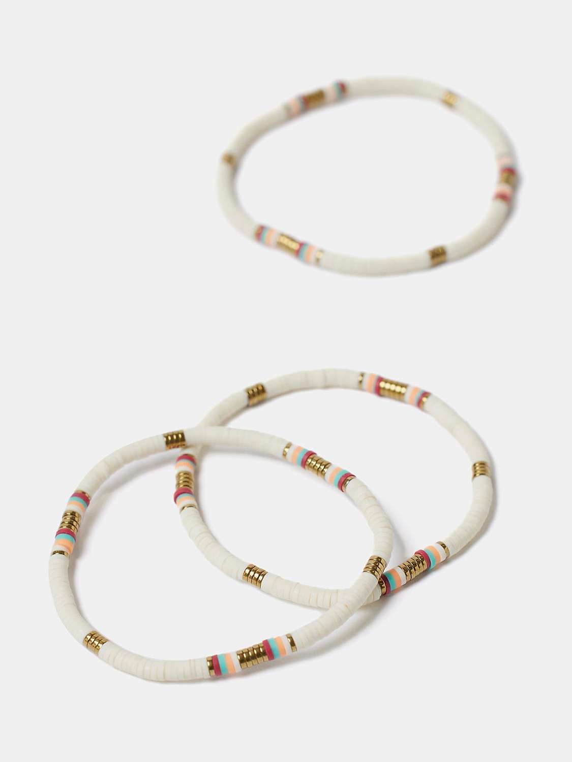 Buy Mint Velvet Beaded Friendship Bracelet Set, Pack of 3, White/Multi Online at johnlewis.com