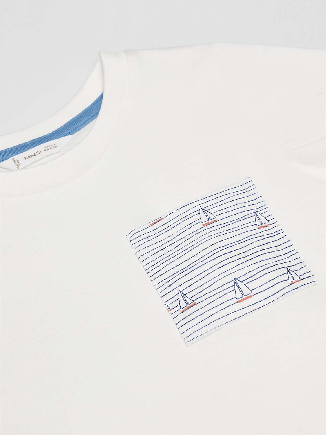 Buy Mango Baby Maresme Sail Boat Print T-Shirt & Shorts Pyjamas Set, Natural White Online at johnlewis.com
