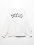 Mango Kids' Pokemon Sweatshirt, Natural White