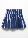 Mango Kids' Gina Stripe Ruffle Skirt, Medium Blue