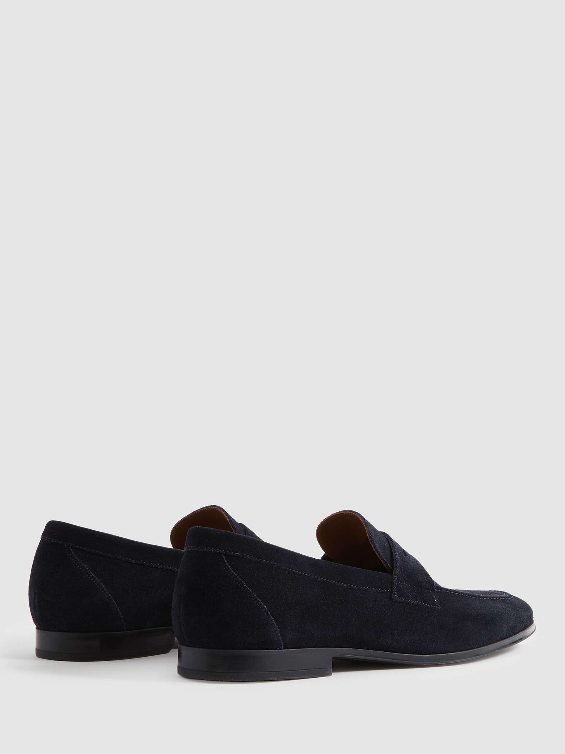 Buy Reiss Bray Suede Loafers, Navy Online at johnlewis.com