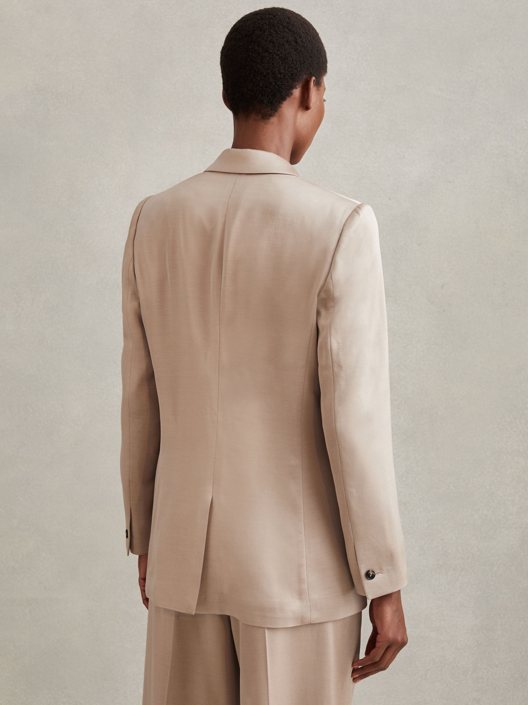 Buy Reiss Cole Single Breasted Satin Suit Blazer, Gold Online at johnlewis.com