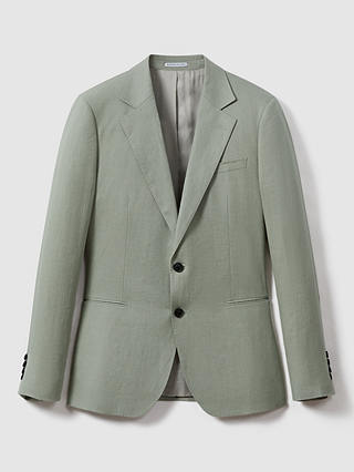 Reiss Kin Linen Tailored Jacket, Apple