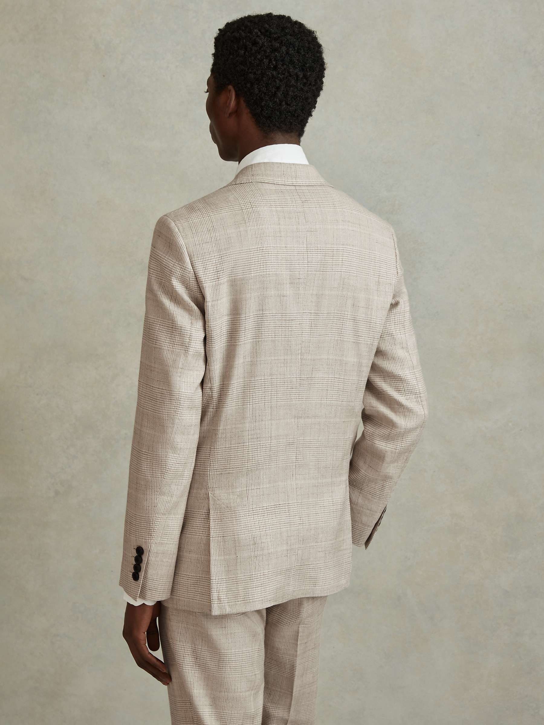 Buy Reiss Boxhill Linen Blend Tailored Fit Suit Jacket, Oatmeal Online at johnlewis.com