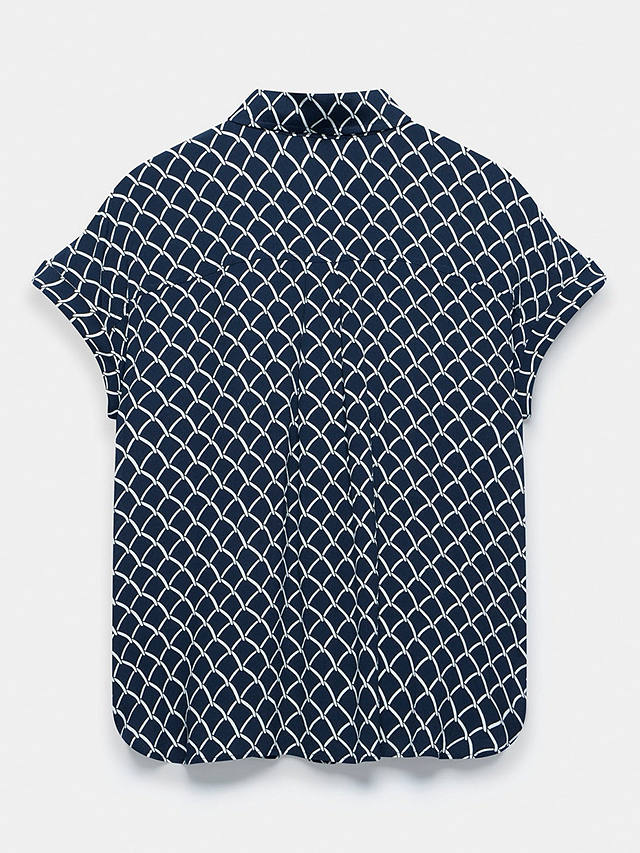 Mint Velvet Short Sleeve Shirt, Blue Navy