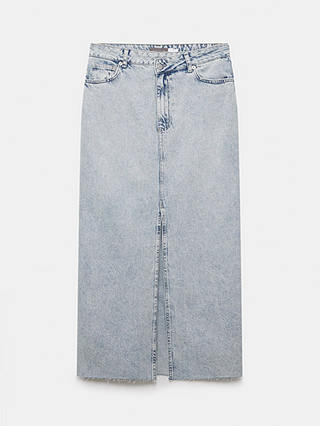 Mint Velvet Denim Maxi Skirt, Blue Light
