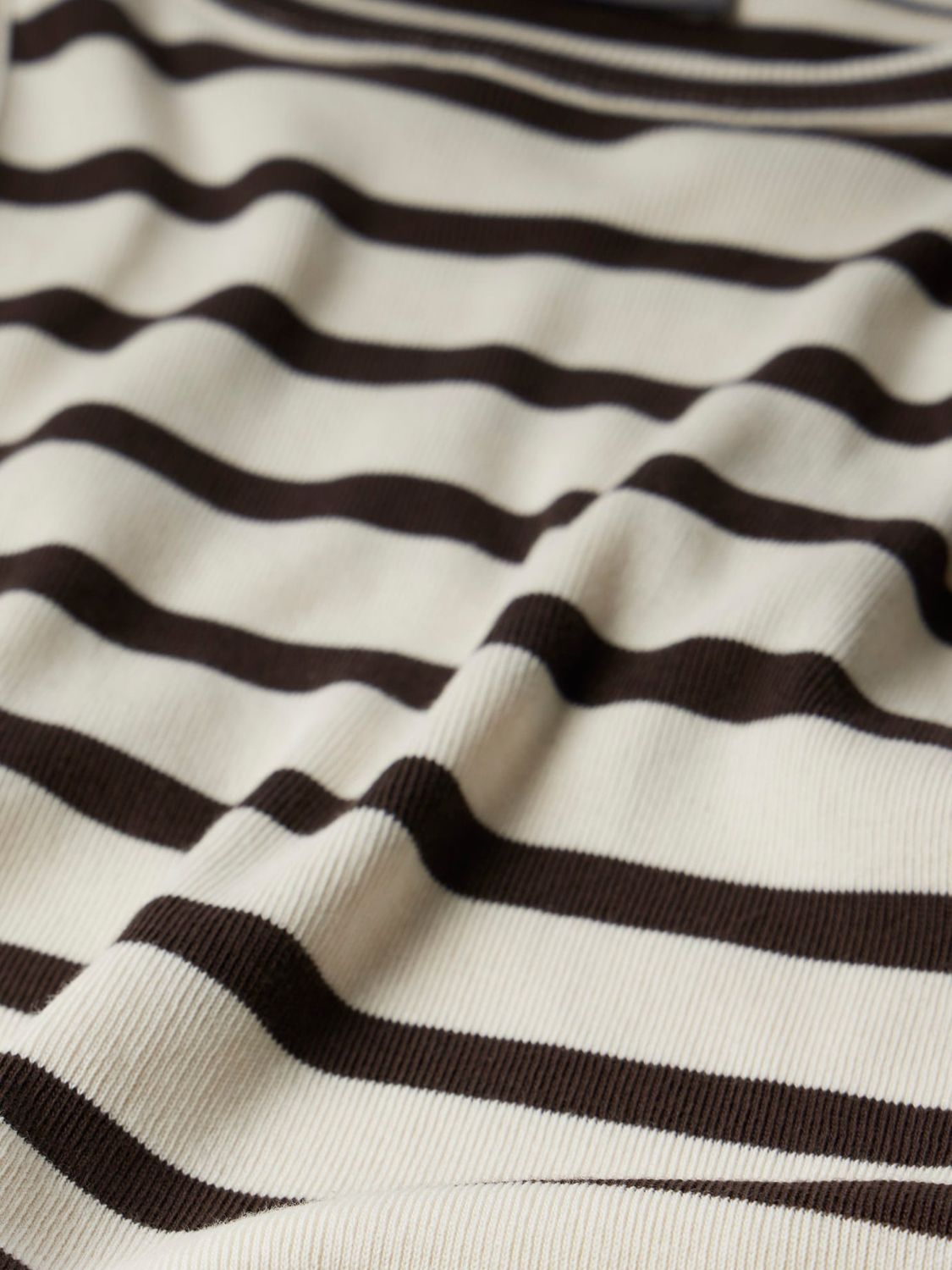 Mint Velvet Striped Vest Top, Brown/Cream, XS
